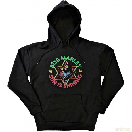 Bob Marley: Unisex Pullover Hoodie: Sun Is Shining (Black) (Medium)