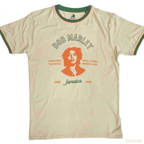 Bob Marley: Unisex Ringer T-Shirt: Thing Called Love (Sand) (Small)
