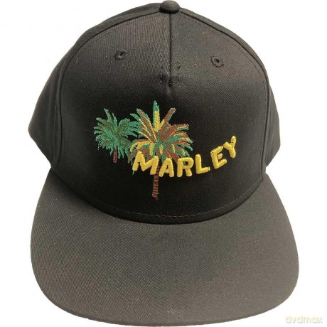 Bob Marley: Unisex Snapback Cap: Palm Trees (Black)