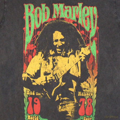 Bob Marley: Unisex Stone Wash T-Shirt: 1978 (Charcoal Grey) (XX-Large)
