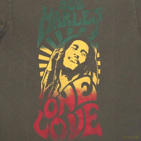 Bob Marley: Unisex Stone Wash T-Shirt: One Love Gradient (Green) (Medium)
