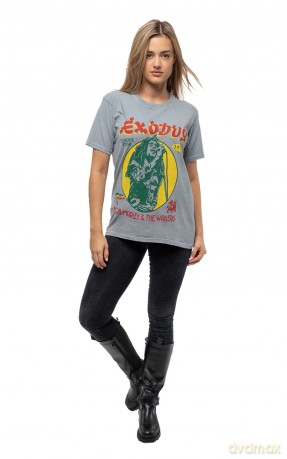 Bob Marley: Unisex T-Shirt: 1977 Tour (Grey) (Wash Collection) (Medium)