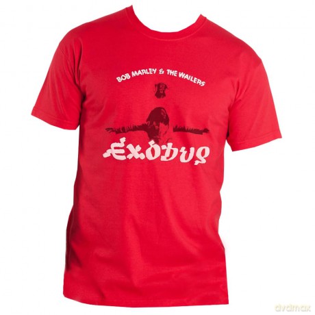 Bob Marley: Unisex T-Shirt: Exodus Arms Outstretched (Red) (Hi-Build) (Medium)