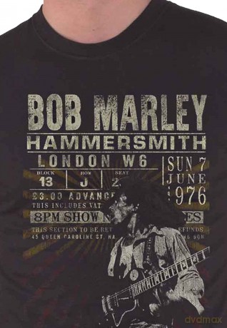Bob Marley: Unisex T-Shirt: Hammersmith '76 (Black) (Small)