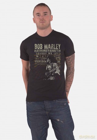 Bob Marley: Unisex T-Shirt: Hammersmith '76 (Black) (Small)