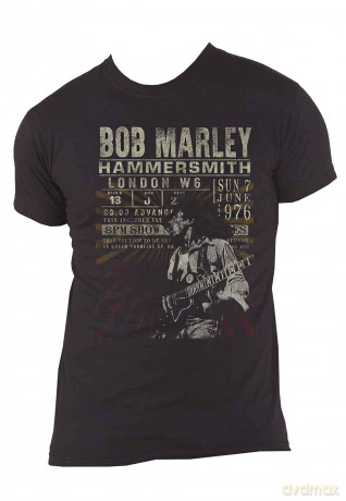 Bob Marley: Unisex T-Shirt: Hammersmith '76 (Black) (Small)