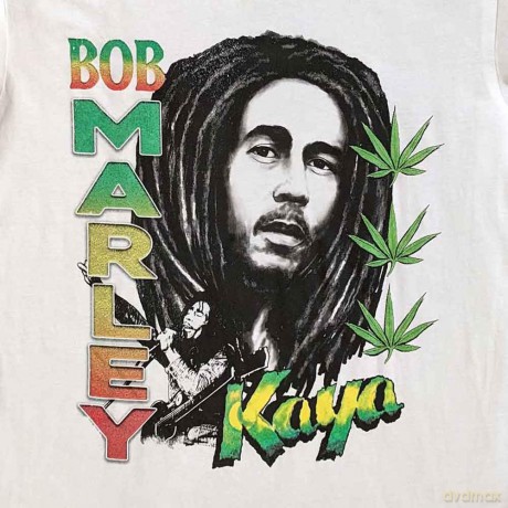 Bob Marley: Unisex T-Shirt: Kaya Illustration (White) (Small)