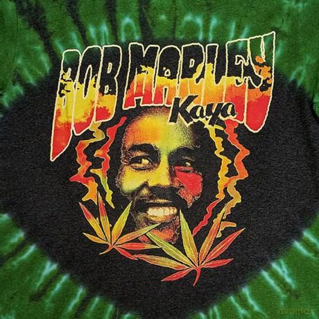 Bob Marley: Unisex T-Shirt: Kaya Smoke (Green) (Wash Collection) (XX-Large)