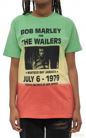 Bob Marley: Unisex T-Shirt: Montego Bay (Green) (Wash Collection) (Large)