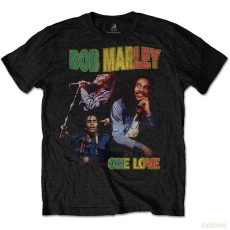 Bob Marley: Unisex T-Shirt: One Love Homage (Black) (Large)