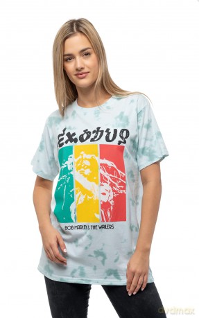 Bob Marley: Unisex T-Shirt: Rasta Colours (Green) (Wash Collection) (Small)