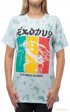 Bob Marley: Unisex T-Shirt: Rasta Colours (Green) (Wash Collection) (X-Large)