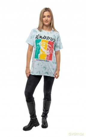 Bob Marley: Unisex T-Shirt: Rasta Colours (Green) (Wash Collection) (X-Large)