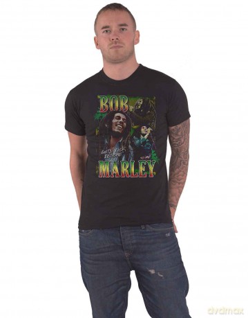 Bob Marley: Unisex T-Shirt: Roots, Rock, Reggae Homage (Black) (Small)