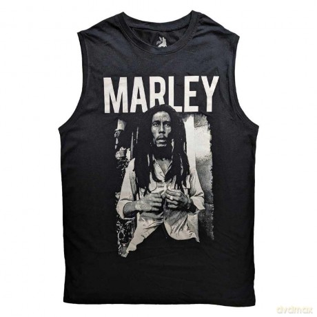 Bob Marley: Unisex Tank T-Shirt: Marley B&W (Black) (X-Large)