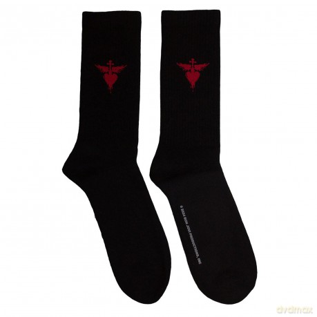 Bon Jovi: Unisex Terry Socks: Dagger Heart (Black) (UK Size 7 - 11)