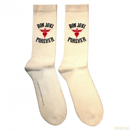 Bon Jovi: Unisex Terry Socks: Forever (Natural) (UK Size 7 - 11)