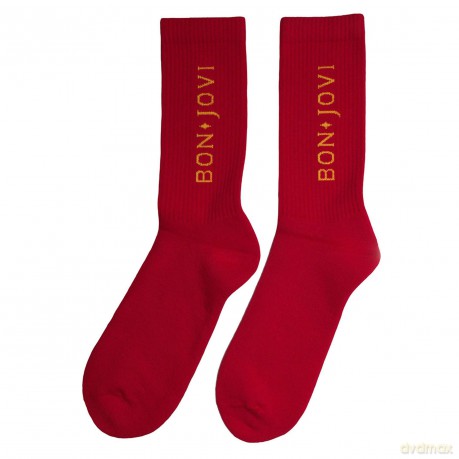 Bon Jovi: Unisex Terry Socks: Original Logo (Red) (UK Size 7 - 11)
