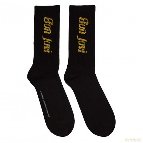 Bon Jovi: Unisex Terry Socks: Yellow Logo (Black) (UK Size 7 - 11)