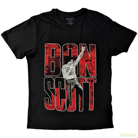 Bon Scott: Unisex T-Shirt: Big Type (Black) (Large)