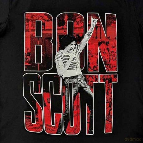 Bon Scott: Unisex T-Shirt: Big Type (Black) (Medium)