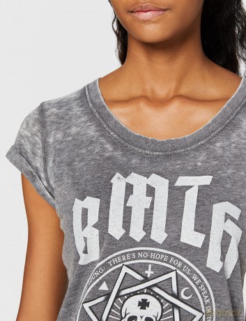 Bring Me The Horizon: Ladies Fashion Tee: Crooked Young (Burn Out) (Small)