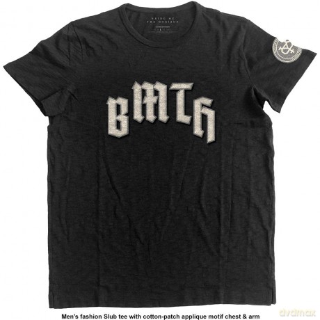 Bring Me The Horizon: Men's Fashion Tee: Crooked Young with Applique Motifs (Large)