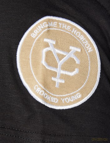 Bring Me The Horizon: Men's Fashion Tee: Crooked Young with Applique Motifs (Medium)