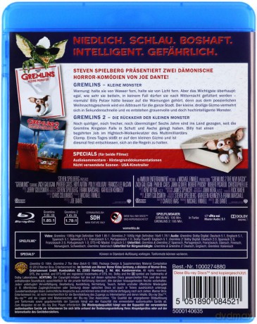 Gremlins 1+2 (Gremliny) [Blu-Ray]