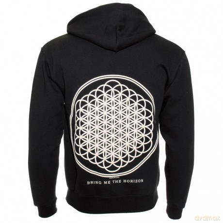Bring Me The Horizon: Men's Zipped Hoodie: Flower of Life with Back Printing (XX-Large)
