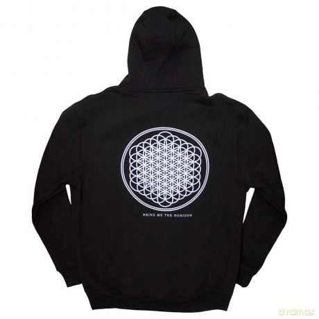 Bring Me The Horizon: Unisex Pullover Hoodie: Flower of Life (Black) (Back Print) (X-Large)