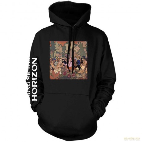 Bring Me The Horizon: Unisex Pullover Hoodie: PHSH Cover (Black) (Sleeve Print) (Medium)