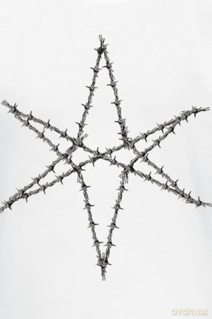 Bring Me The Horizon: Unisex T-Shirt: Barbed Wire (White) (Back Print) (Medium)