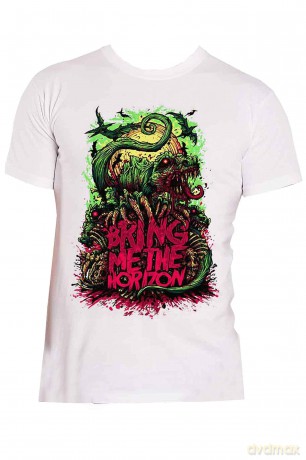 Bring Me The Horizon: Unisex T-Shirt: Dinosaur (White) (X-Large)