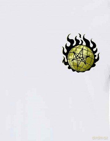 Bring Me The Horizon: Unisex T-Shirt: Globe (White) (Back Print) (Medium)