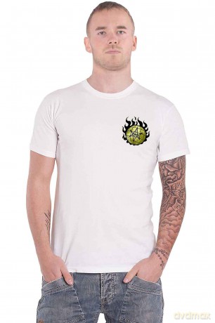 Bring Me The Horizon: Unisex T-Shirt: Globe (White) (Back Print) (X-Large)