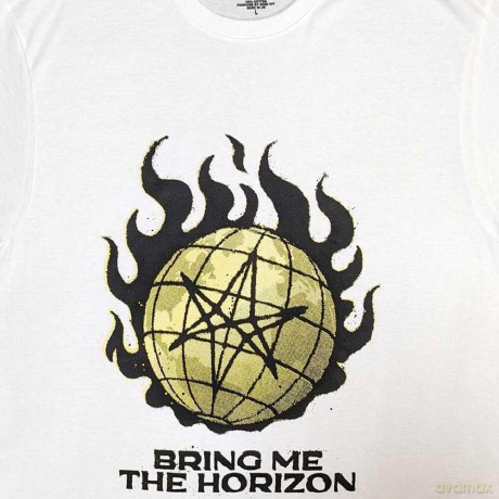 Bring Me The Horizon: Unisex T-Shirt: Globe Yellow (Yellow) (Medium)