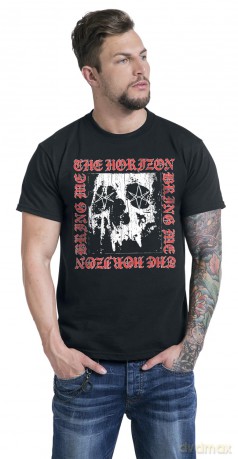 Bring Me The Horizon: Unisex T-Shirt: Metal Logo Skull (Black) (Large)