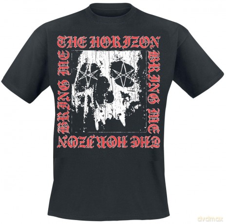 Bring Me The Horizon: Unisex T-Shirt: Metal Logo Skull (Black) (Small)