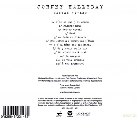 Johnny Hallyday: Rester Vivant [CD]