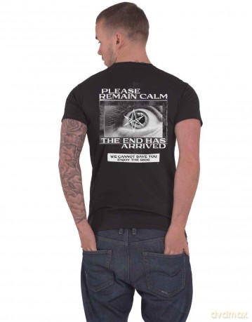 Bring Me The Horizon: Unisex T-Shirt: Remain Calm (Black) (Back Print) (Large)