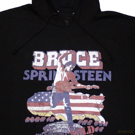 Bruce Springsteen: Unisex Pullover Hoodie: Born In The USA '85 (Black) (Medium)
