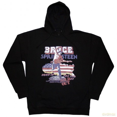 Bruce Springsteen: Unisex Pullover Hoodie: Born In The USA '85 (Black) (XX-Large)