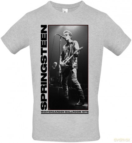 Bruce Springsteen: Unisex T-Shirt: Wintergarden Photo (Grey) (Medium)
