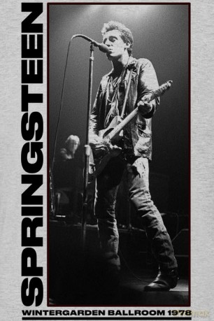 Bruce Springsteen: Unisex T-Shirt: Wintergarden Photo (Grey) (Small)