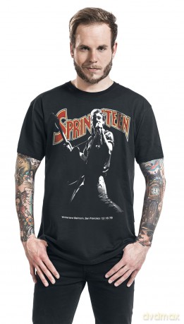 Bruce Springsteen: Unisex T-Shirt: Winterland Ballroom Singing (Black) (Medium)