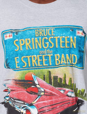 Bruce Springsteen: Unisex Tee: Pink Cadillac (Back Print) (Large)
