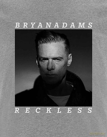Bryan Adams: Unisex T-Shirt: Reckless (Grey) (Medium)