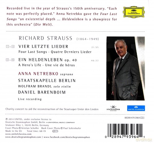 Strauss: Strauss, R.: Four Last Songs; Ein Heldenleben [CD]