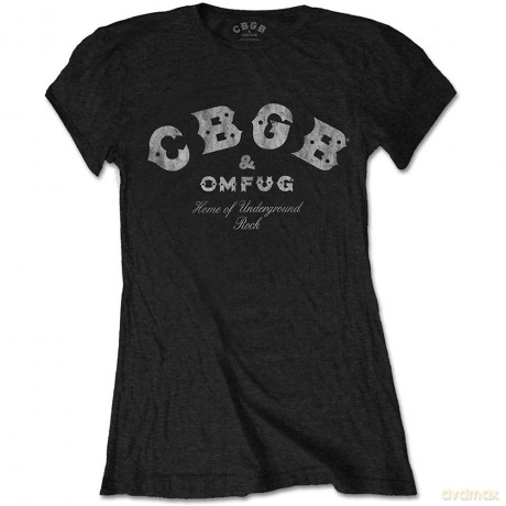 Cbgb: CBGB Ladies T-Shirt: Classic Logo (Black) (X-Small)